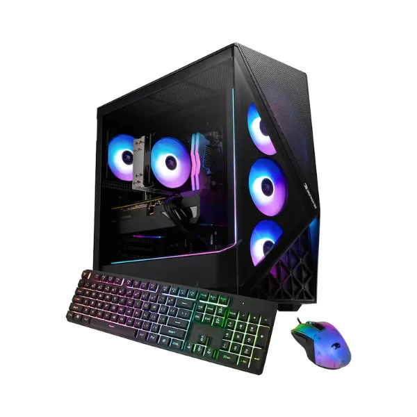 Pc Gaming iBUYPOWER Slate AMD Ryzen 7 9700X (5.5 GHz) - 32 GB DDR5 RGB - 1 TB SSD - AMD Radeon RX 9060 XT 8 GB - 600 W - Win 11 Home - Black
