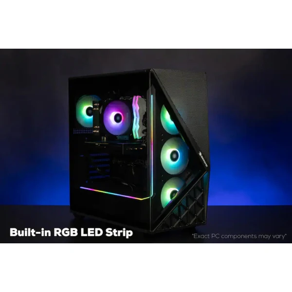 Pc Gaming iBUYPOWER Slate AMD Ryzen 7 9700X (5.5 GHz) - 32 GB DDR5 RGB - 1 TB SSD - AMD Radeon RX 9060 XT 8 GB - 600 W - Win 11 Home - Black - Image 8