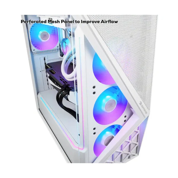 Pc Gaming iBUYPOWER Slate Intel Core Ultra 9 285K (5.6 GHz) - 32 GB DDR5 RGB - 2 TB SSD - NVIDIA GeForce RTX 5070 12 GB - 750 W - Win 11 Home - Blanco - Image 4