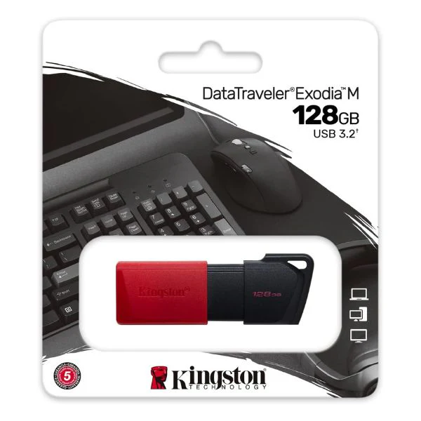 Pendrive Kingston 128GB Data Traveler Exodia USB 3.2 ROJO + NEGRO DTXM/128GB - Image 3