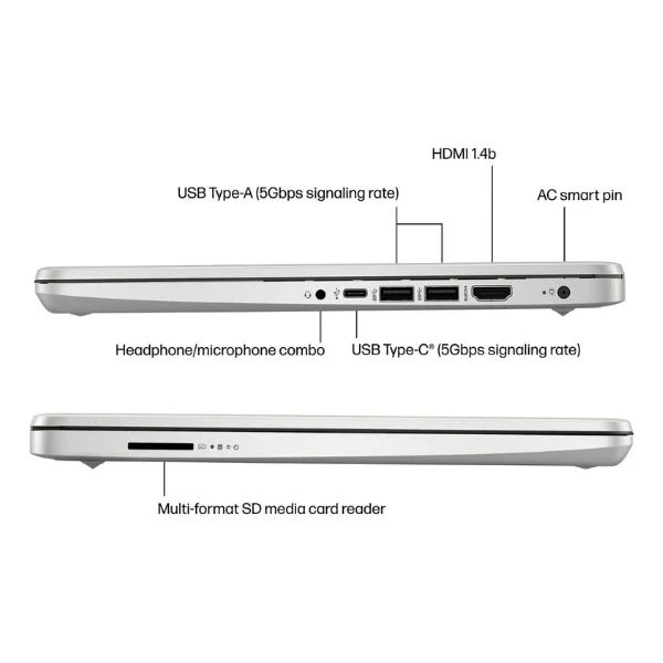Laptop HP 14" Intel Celeron N4120 Memoria Ram 4GB Disco 128GB eMMC Wind 11 Natural Silver - Image 5