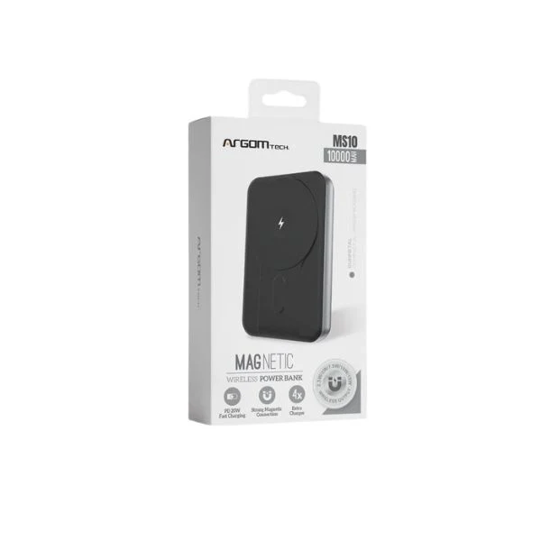 Power Bank Argom MS10 Magnético - 10000mAh - Aluminium Silver - ARG-PB-1162SL - Image 2