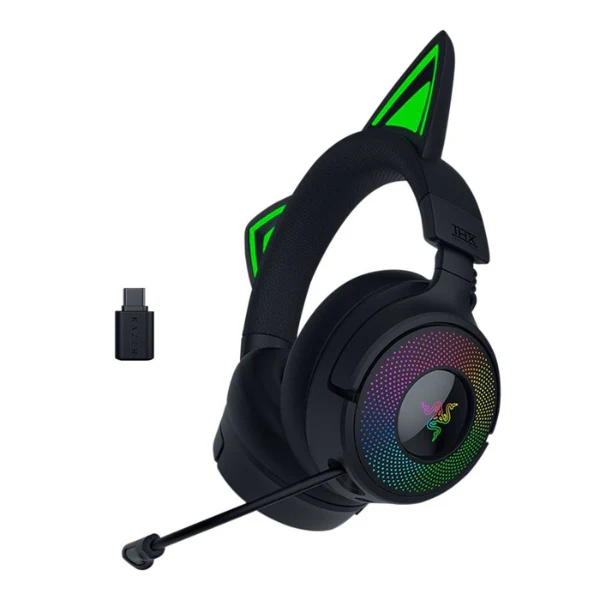 Audífonos Gaming Razer Kraken Kitty V3 Pro Wireless - RGB - Negro