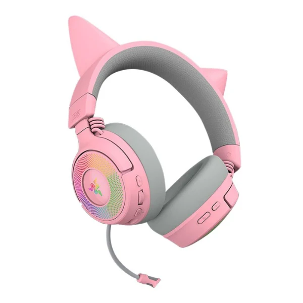 Audífonos Gaming Razer Kraken Kitty V3 Pro RGB Inalámbricos - Quartz - Image 3