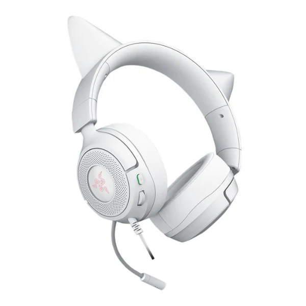 Audífonos Gaming Razer Kraken Kitty V3 X Cableado 3.5mm - Blanco - Image 4