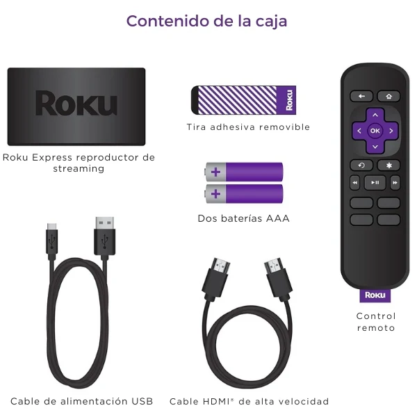 Roku Express - Dispositivo de Streaming HD - Control Remoto Estándar - Negro - 3960R - Image 4