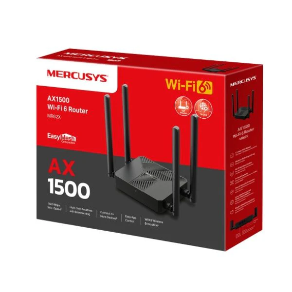 Router Mercusys MR62X WiFi 6 AX1500 Doble Banda 4 Antenas - Image 4