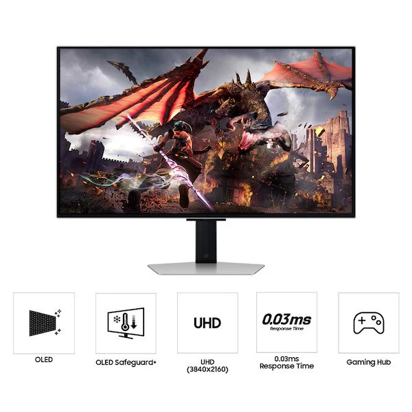 Monitor Gaming Samsung Odyssey LS32DG802SNXZA OLED G8 32" G80SD UHD 240Hz, 4K, HDR10+, G-Sync, WiFi, y Smart Hub - Image 5