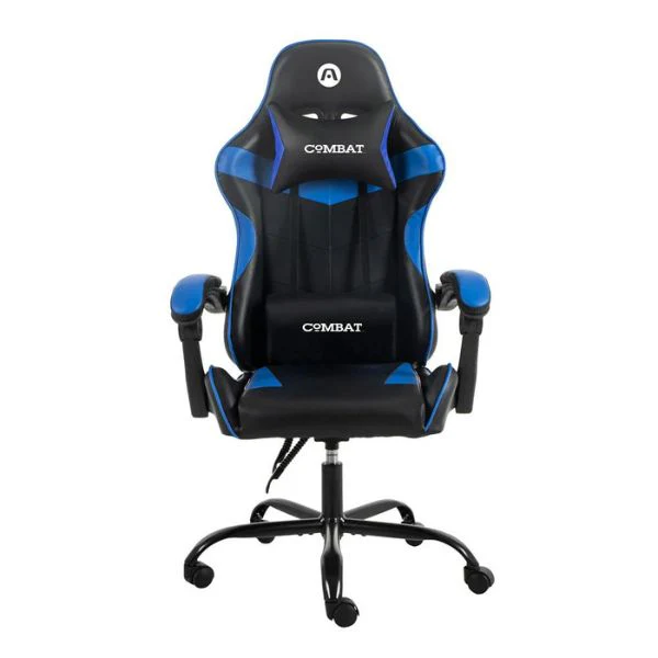 SILLA ARGOM GAMING COMBAT ERGO GX5, C/ AJUSTE DE INCLINACION Y ALTURA NEGRO-AZUL