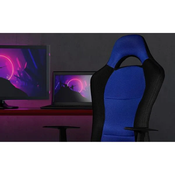 Silla Gamer Xtech Drakon – Estilo Deportivo con Respaldo Alto y Ajuste de Altura – Azul y Negro – XTF-EC129 - Image 3