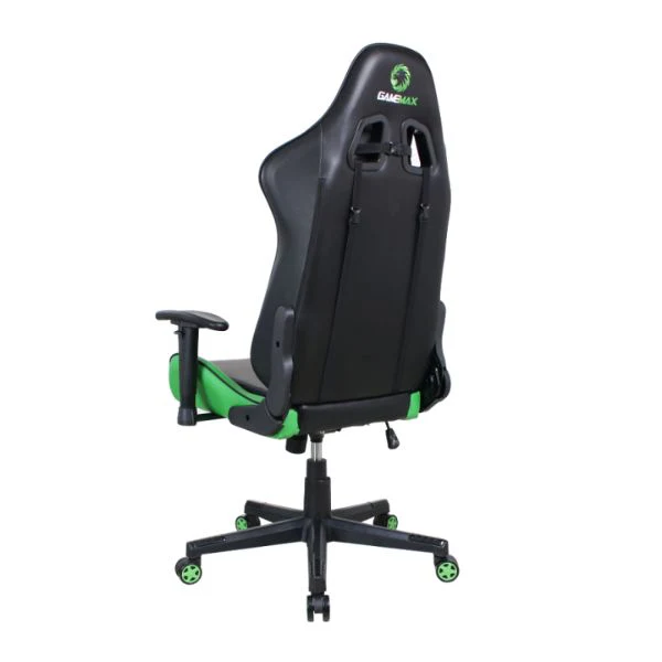 Silla Gaming GameMax GCR09 - Cuero Sintético PU - Elevador Gas - Reclinación 166° - Balanceo 12° - Verde - Image 6