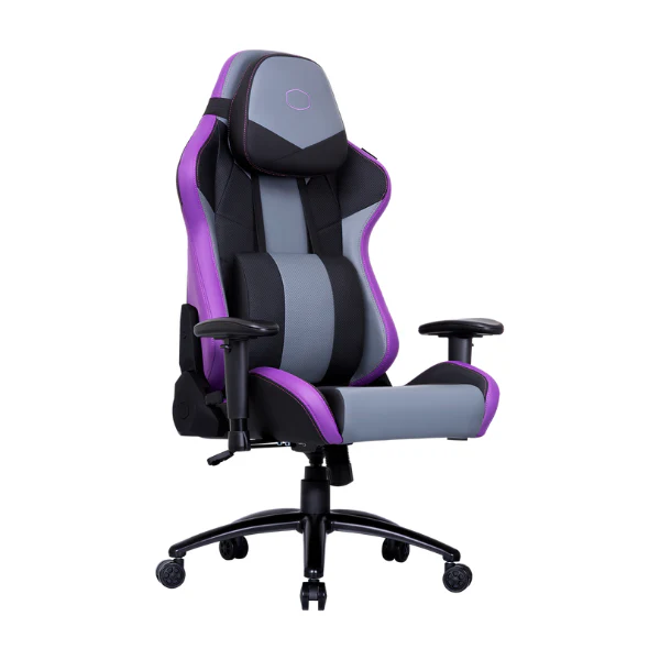 SILLA COOLER MASTER GAMING CALIBER R3/ ERGONOMICA/ SOP. LUMBAR-CUELLO/ RECLINABLE 180º/ PASO BRAZOS AJUST./  GRIS - Image 2