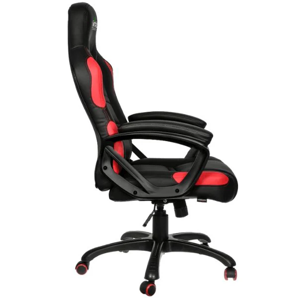 Silla Gamer GameMax - Negra y Roja, Piel Vegana, Ergonómica, Elevador de Gas, Balanceo hasta 15° - Image 3