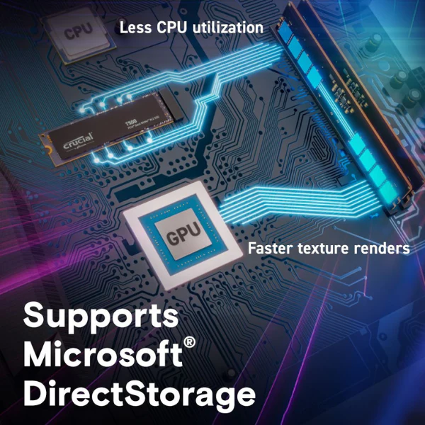 Disco Duro SSD Crucial NVMe M.2 T500 2TB Gen4 7400MB/s - Image 4