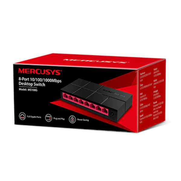 Switch Mercusys MS108G 8 Puertos 10/100/1000 - Image 4