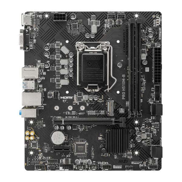 Tarjeta Madre MSI H510M-B - Micro-ATX - Socket LGA1200 - DDR4 hasta 64GB - PCIe 3.0 - HDMI - VGA - 4xUSB 2.0 - Image 2