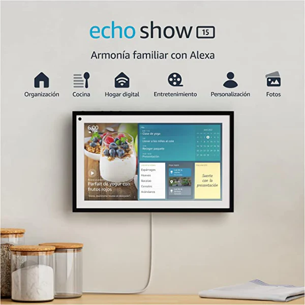 Tablet Echo Show 15, una pantalla inteligente Full HD de 15.6” para mantener a la familia organizada con Alexa - Image 2