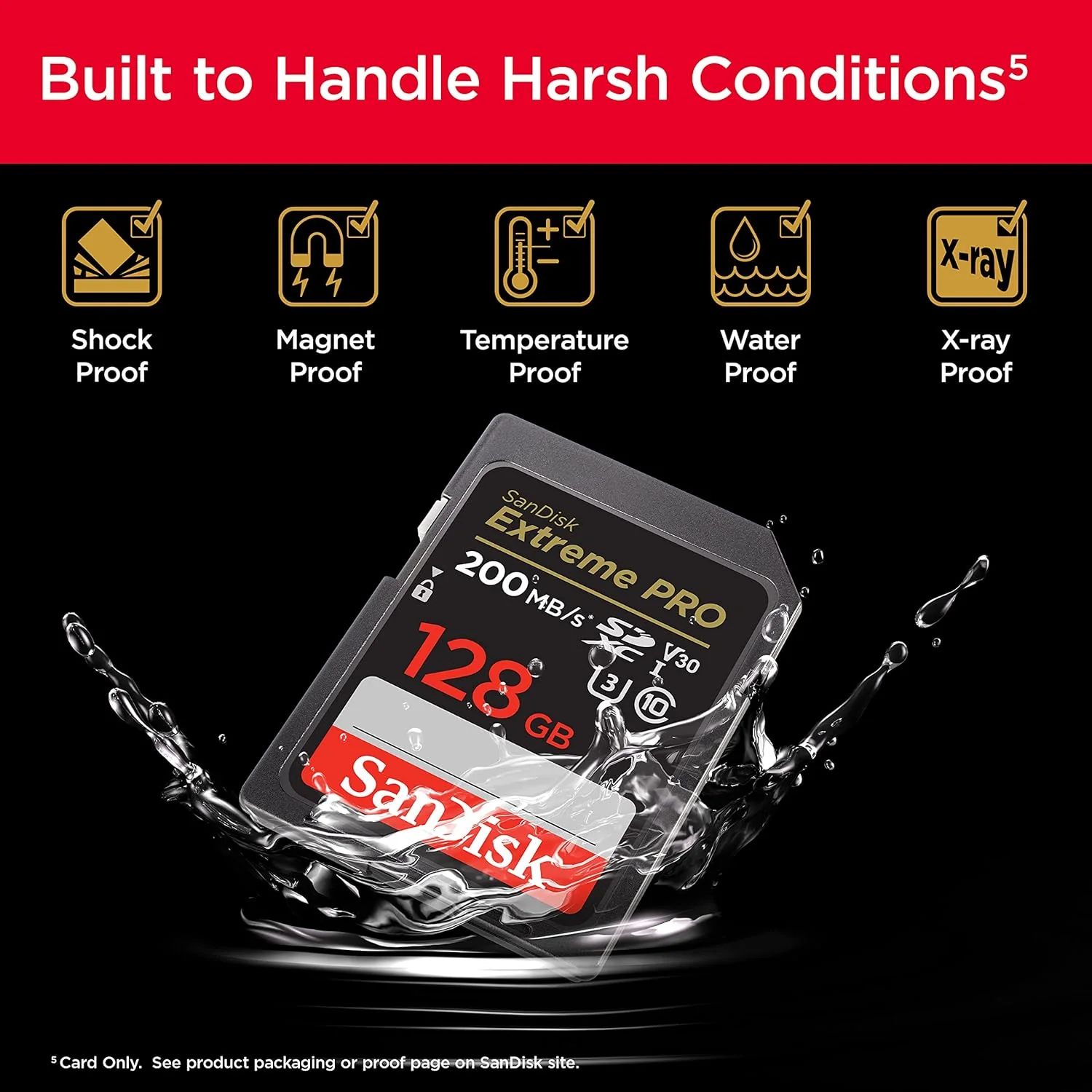 Tarjeta de Memoria SanDisk Extreme PRO 128GB SDXC UHS-I C10 U3 V30 4K UHD - Image 4