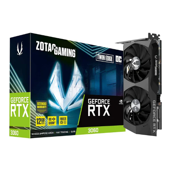 Tarjeta gráfica ZOTAC GeForce RTX 3060 Twin Edge OC - 12GB GDDR6 - PCIe 4.0 - HDMI/DP