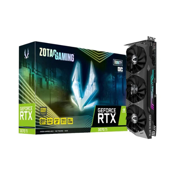 Tarjeta gráfica ZOTAC GeForce RTX 3070 Ti Trinity OC - 8GB GDDR6X - PCIe 4.0 - IceStorm 2.0 - RGB Spectra 2.0