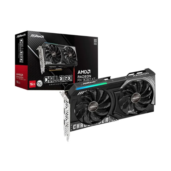 Tarjeta gráfica ASRock AMD Radeon RX 9060 XT Challenger OC Dual Fan 16GB GDDR6
