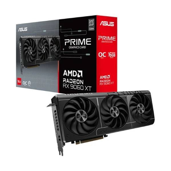 Tarjeta gráfica ASUS AMD Radeon RX 9060 XT Prime OC Triple Fan 16GB GDDR6