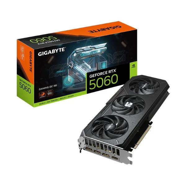 Tarjeta gráfica GIGABYTE NVIDIA GeForce RTX 5060 Gaming OC Triple Fan 8GB GDDR7