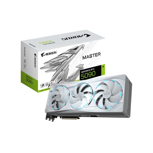 Tarjeta Gráfica Gigabyte NVIDIA GeForce RTX 5090 MASTER ICE Overclocked Triple Fan 32GB GDDR7 PCIe 5.0