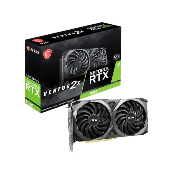Tarjeta gráfica MSI NVIDIA GeForce RTX 3060 Ventus 2x Overclocked Dual Fan 12GB GDDR6 PCIe 4.0