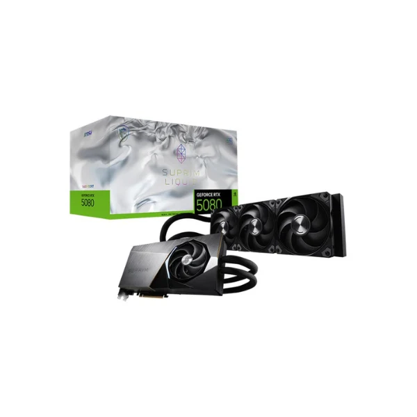 Tarjeta Gráfica MSI NVIDIA GeForce RTX 5080 SUPRIM LIQUID SOC Overclocked Liquid Cooled 16GB GDDR7 PCIe 5.0