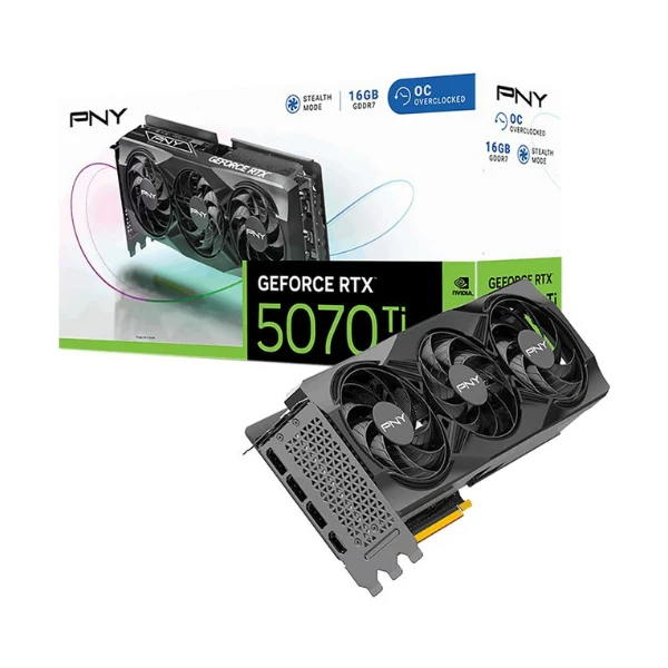 Tarjeta gráfica PNY NVIDIA GeForce RTX 5070 Ti Triple Fan 16GB GDDR7