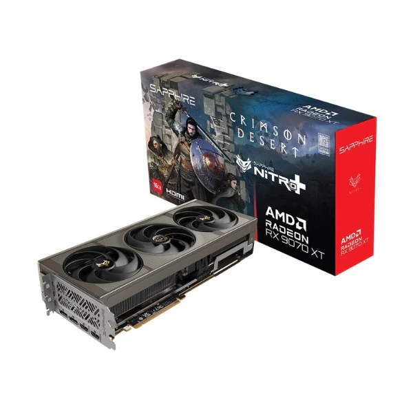 Tarjeta gráfica SAPPHIRE AMD Radeon RX 9070 XT NITRO+ Crimson Desert Edition OC Triple Fan 16GB GDDR6