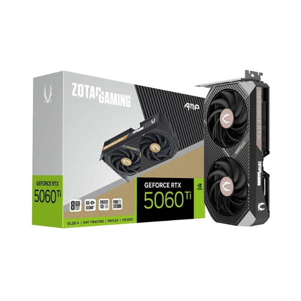 Tarjeta gráfica ZOTAC NVIDIA GeForce RTX 5060 Ti AMP Dual Fan 8GB GDDR7
