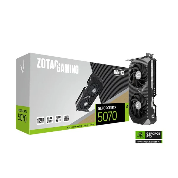 Tarjeta gráfica ZOTAC NVIDIA GeForce RTX 5070 TWIN EDGE Dual Fan 12GB GDDR7