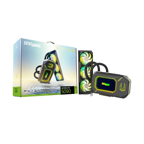 Tarjeta gráfica ZOTAC NVIDIA GeForce RTX 5090 ARCTICSTORM AIO OC Liquid Cooled 32GB GDDR7