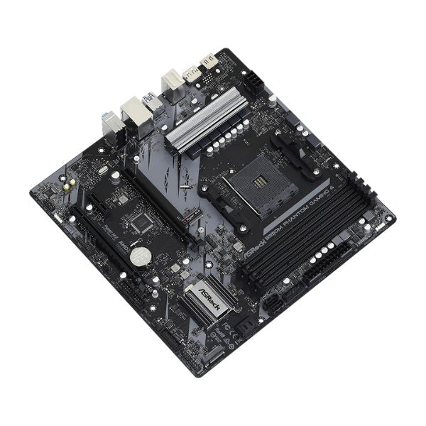Tarjeta Madre ASRock B550M Phantom Gaming 4 - Socket AM4 - Micro ATX - DDR4 4733+ OC - PCIe 4.0 - M.2 Gen4 - USB 3.2 - HDMI - DP - Image 3