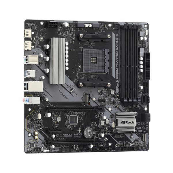Tarjeta Madre ASRock B550M Phantom Gaming 4 - Socket AM4 - Micro ATX - DDR4 4733+ OC - PCIe 4.0 - M.2 Gen4 - USB 3.2 - HDMI - DP - Image 4