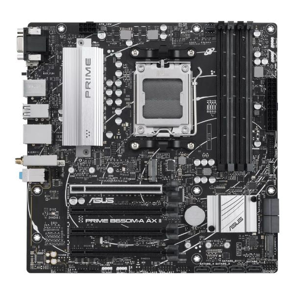 Tarjeta Madre ASUS B650M-A AX II Micro ATX DDR5 Compatible PCle 5.0 M.2 Ethernet de 2.5 GB Wi-Fi 6 Display - Image 2