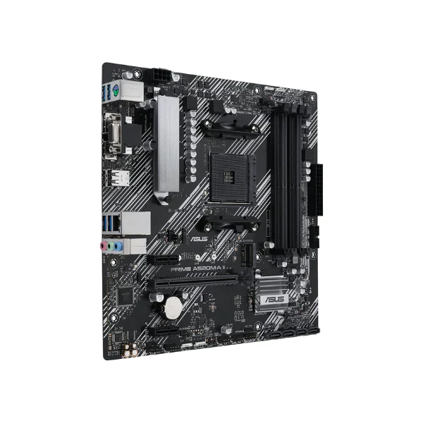 Tarjeta Madre ASUS Prime A520M-A II/CSM. Motherboard AMD AM4(3rd Gen Ryzen) microATX Memory,M.2 1GB Ethernet, DP/HDMI 2.1/D-Sub, 4K@60HZ USB3 - Image 2