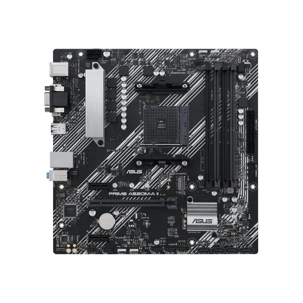 Tarjeta Madre ASUS Prime A520M-A II/CSM. Motherboard AMD AM4(3rd Gen Ryzen) microATX Memory,M.2 1GB Ethernet, DP/HDMI 2.1/D-Sub, 4K@60HZ USB3 - Image 3