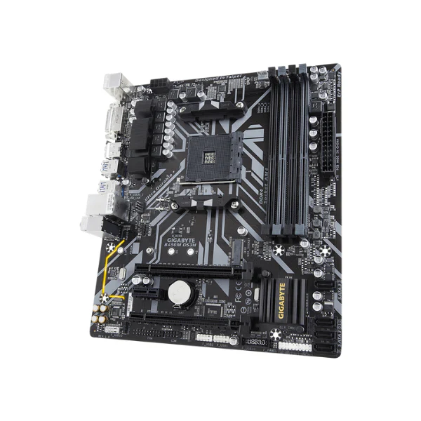 Tarjeta Madre GIGABYTE B450M DS3H WiFi-Y1 (AM4//AMD/B450/mATX/SATA 6GB/s/USB 3.1/HDMI/Wifi/DDR4 motherboard - Image 2