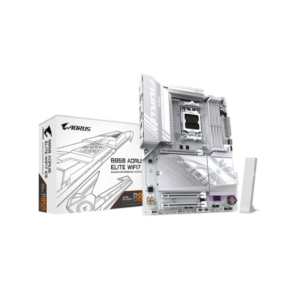Tarjeta Madre Gigabyte B850 AORUS Elite WiFi7 Ice AMD AM5 ATX