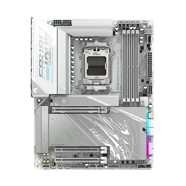 Tarjeta Madre GIGABYTE X870E AORUS ELITE X3D ICE Socket AMD AM5 DDR5 ATX - Image 2
