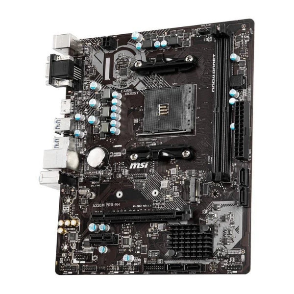 Tarjeta Madre MSI A320M PRO-VH - Micro-ATX - AM4 - DDR4 3200 MHz - PCIe 3.0 - SATA 6GB/s - USB 3.2 Gen 2 - M.2 Slot - DVI/HDMI - Image 3