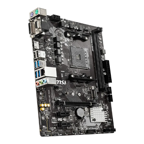 Tarjeta Madre MSI B450M PRO-M2 Max ProSeries AMD Ryzen 1st and 2ND Gen AM4 M.2 USB 3 DDR4 D-Sub DVI HDMI micro-ATX (B450MPM2MAX) - Image 2