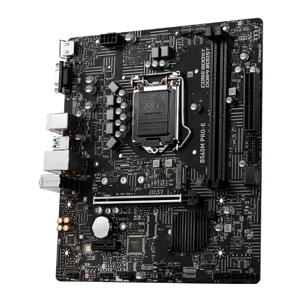 Tarjeta Madre MSI B560M PRO-E ProSeries 11th/10th Gen LGA 1200 DDR4 mATX PCIe 4.0 M2 Slot USB 3,2 1 GBps LAN - Image 2