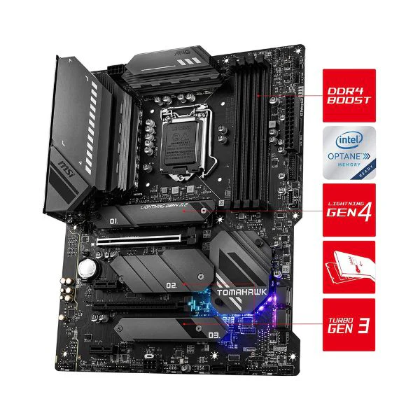 Tarjeta madre MSI MAG Z590 TOMAHAWK Wi-Fi Intel Chipset LGA-1200 ATX DDR4 - Image 3