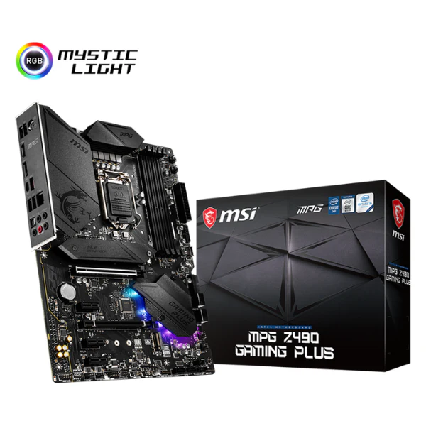 Tarjeta Madre MSI MPG Z490 Gaming Plus Gaming 10th Gen LGA 1200 DDR4 ATX, CF, Dual M,2 Slots, USB 3,2 Gen 2, 2,5G LAN, DP/HDMI