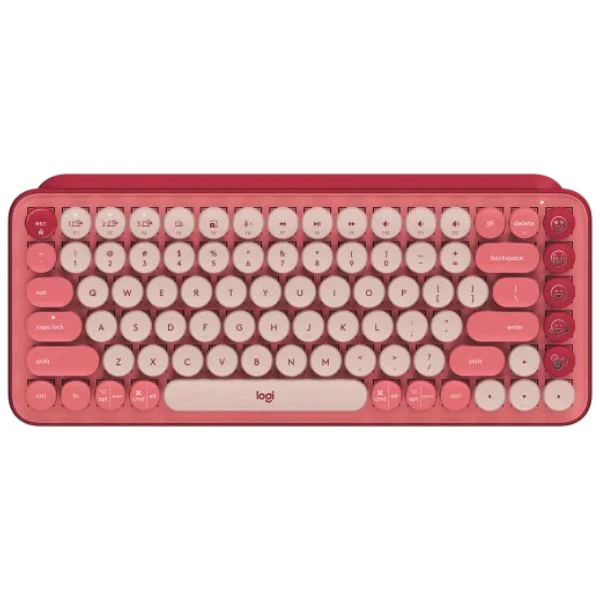 Teclado Logitech Pop Keys Bluetooth Rosado Español