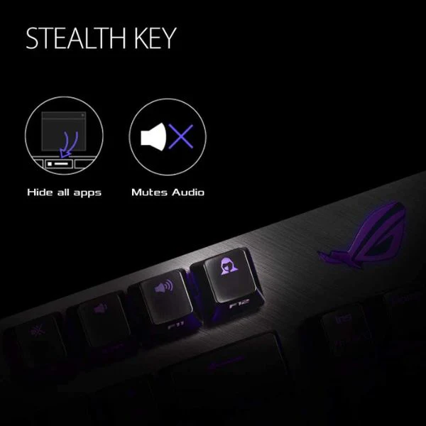 Teclado Mecanico ASUS ROG Strix Alcance NX TKL | interruptores lineales ROG NX Red, cable desmontable, Stealth Key - Image 5